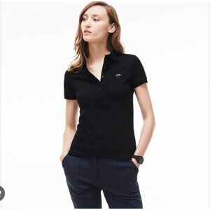 LACOSTE WOMENS BLACK POLO SIZE 38